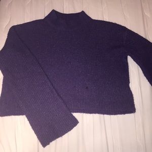 Purple high neck sweater